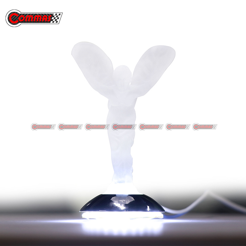 Beleuchteter LED-Kristall Spirit of Ecstasy für Rolls Royce Ghost Phantom Wraith Cullinan